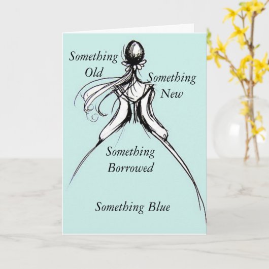 青い何か カード (黄色い花)