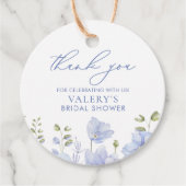 青い何か ドゥー フローラル ブライダル シャワー フェイバータグ (正面)