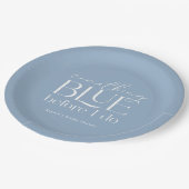 青い何か ドゥ・ビフォア・ザ・ウェディング シャワー ペーパープレート (アングル)