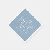 青い何か ドゥ・ビフォア・ブライダルシャワー スタンダードカクテルナプキン (角)