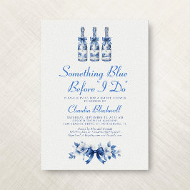 青い何か ドゥ フレンチ ブライダル シャワー 招待状