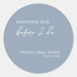 青い何か ドゥ・モダン ブライダルシャワー ラウンドシール