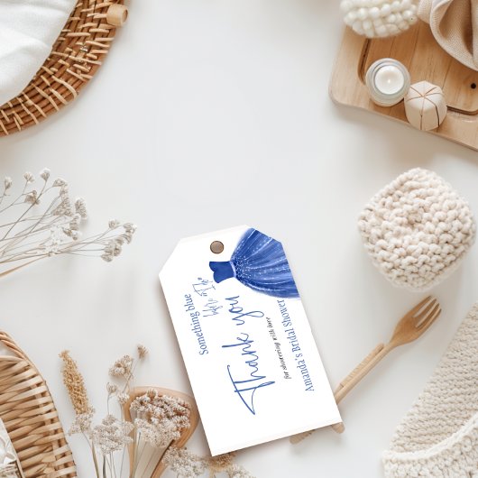 青い何か ドレスの前に ブライダルシャワー ギフトタグ