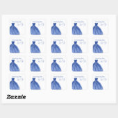 青い何か ドレスの前に ブライダルシャワー スクエアシール (シート)