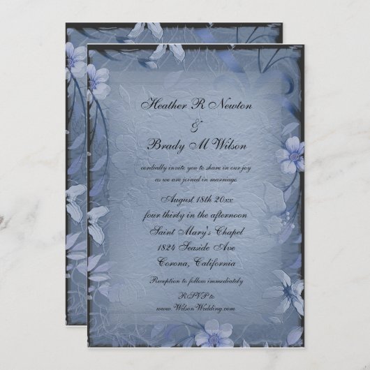 青い何か 招待状 (正面/裏面)