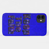 青い保信仰のロゴ Case-Mate iPhoneケース (裏面(横))
