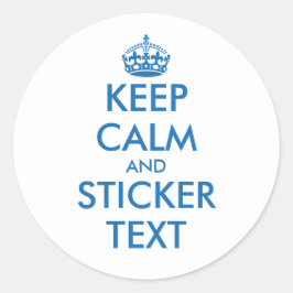 青い保落ち着きとテキストの丸いシール ラウンドシール