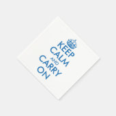 青い保落ち着きとテキスト紙ナプキン | 編集 スタンダードカクテルナプキン (角)