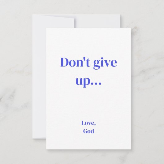 青い信仰与えは…愛、神の手紙カード ノートカード (正面)