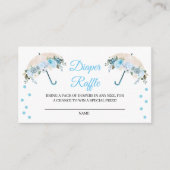 青い傘おむつラッフルエンクロージャカード エンクロージャーカード (正面)