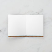 青い傘のノートカード サンキューカード (内部)