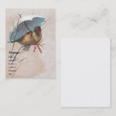 青い傘の下の鳥 名刺 (正面/裏面)