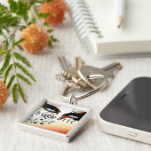 青い催眠性の目は構成します キーホルダー (側面)