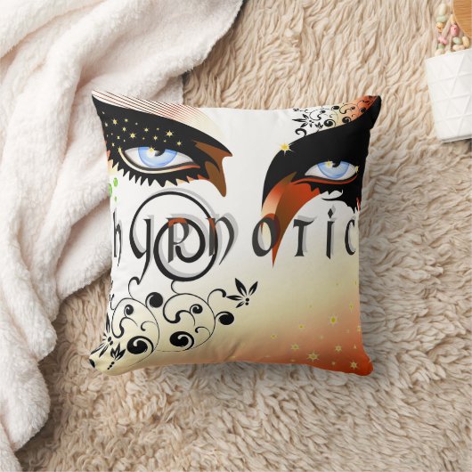 青い催眠眼メイクアップ クッション (ブランケット)