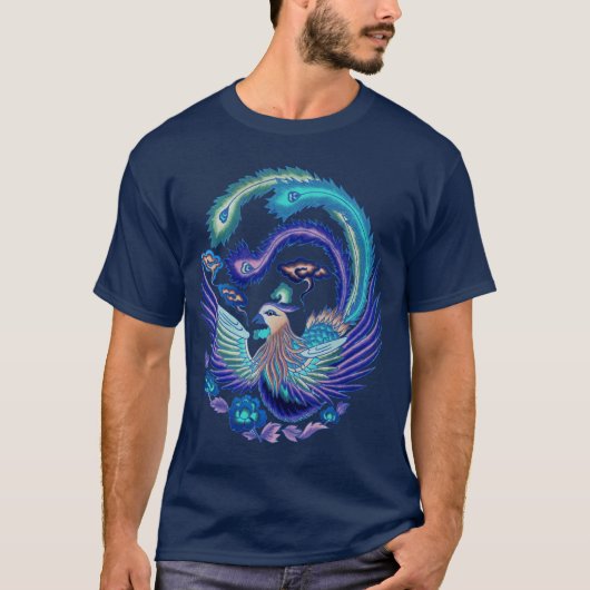 青い優美のワイシャツ Tシャツ (正面)