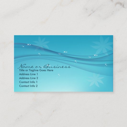 青い優美 名刺 (正面)