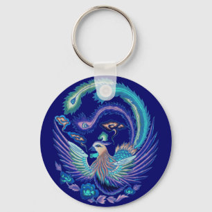 青い優美Keychain キーホルダー