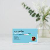 青い優雅のトレーナーの生命コーチ 名刺 (スタンド正面)