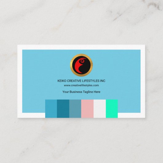 青い優雅のトレーナーの生命コーチ 名刺 (裏面)