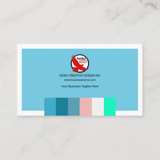 青い優雅のモダンなクリエイティブCEOの議長 名刺 (裏面)