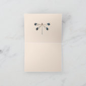 青い先端のトンボ オールオケ―ジョン/無地のカード サンキューカード (内部)