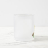 青い先頭に立たれたPionusのオウムのマグ フロストグラスマグカップ (中央)