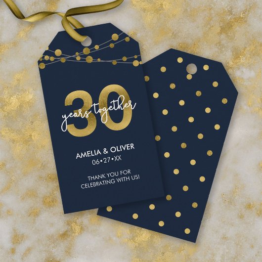 青い光のストリングス 30周年記念 ギフトタグ