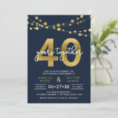 青い光のストリングス 40周年 結婚記念日 招待状 (スタンド正面)