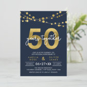 青い光のストリングス 50周年結婚記念日 招待状 (スタンド正面)