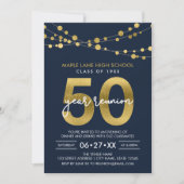 青い光のストリングス 50年ぶりのクラス会 招待状 (正面)