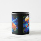 青い光の中の芍薬 マグカップ (中央)