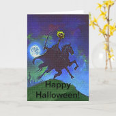 青い光の中の頭のない騎士 カード (黄色い花)