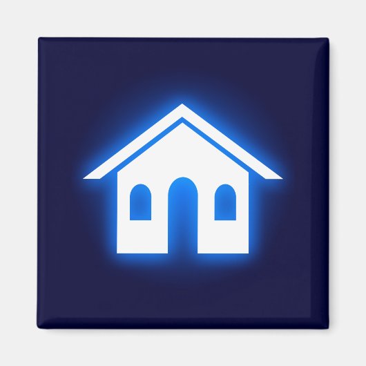 青い光の家 マグネット (正面)