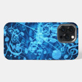 青い光の音符 iPhoneケース (裏面横)