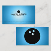 青い光ボーリング 名刺 (正面/裏面)