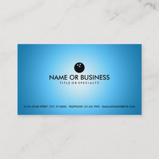 青い光ボーリング 名刺 (正面)