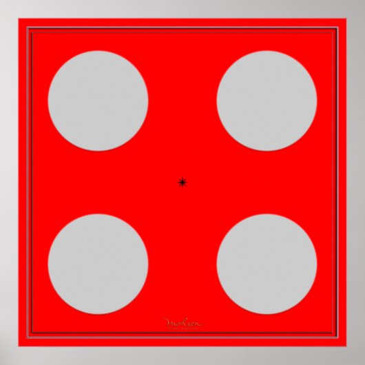 青い光学錯覚を向ける ポスター (正面)