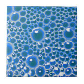 青い光沢で泡を付けた装飾4"タイル タイル (正面)