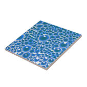 青い光沢で泡を付けた装飾4"タイル タイル (側面)