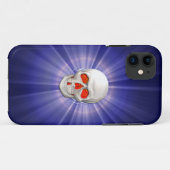 青い光輪を持つ死の天使 3D ドクロ Case-Mate iPhoneケース (裏面(横))