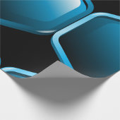 青い六角ラッピング紙 ラッピングペーパー