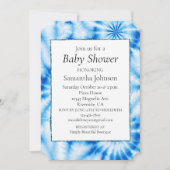 青い円のタイダイ 招待状 (正面)