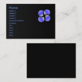 青い円のプロファイルカード 名刺 (正面/裏面)