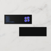 青い円のプロフィールカード スキニー名刺 (正面/裏面)