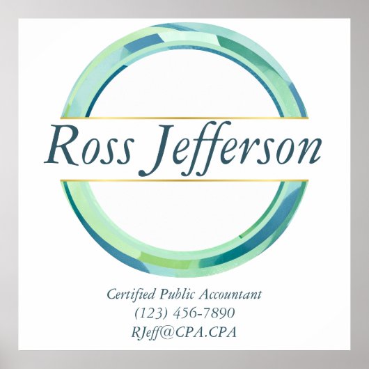 青い円のロゴ ポスター (正面)