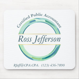 青い円のロゴ マウスパッド