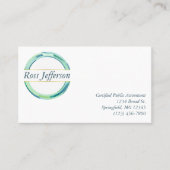 青い円のロゴ 名刺 (正面)