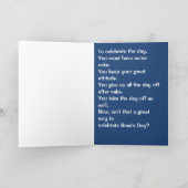 青い円の上司の日カード サンキューカード (内部)