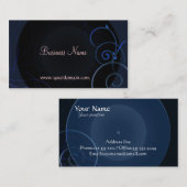 青い円の名刺 名刺 (正面/裏面)