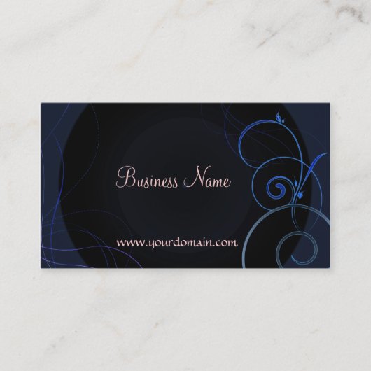 青い円の名刺 名刺 (正面)